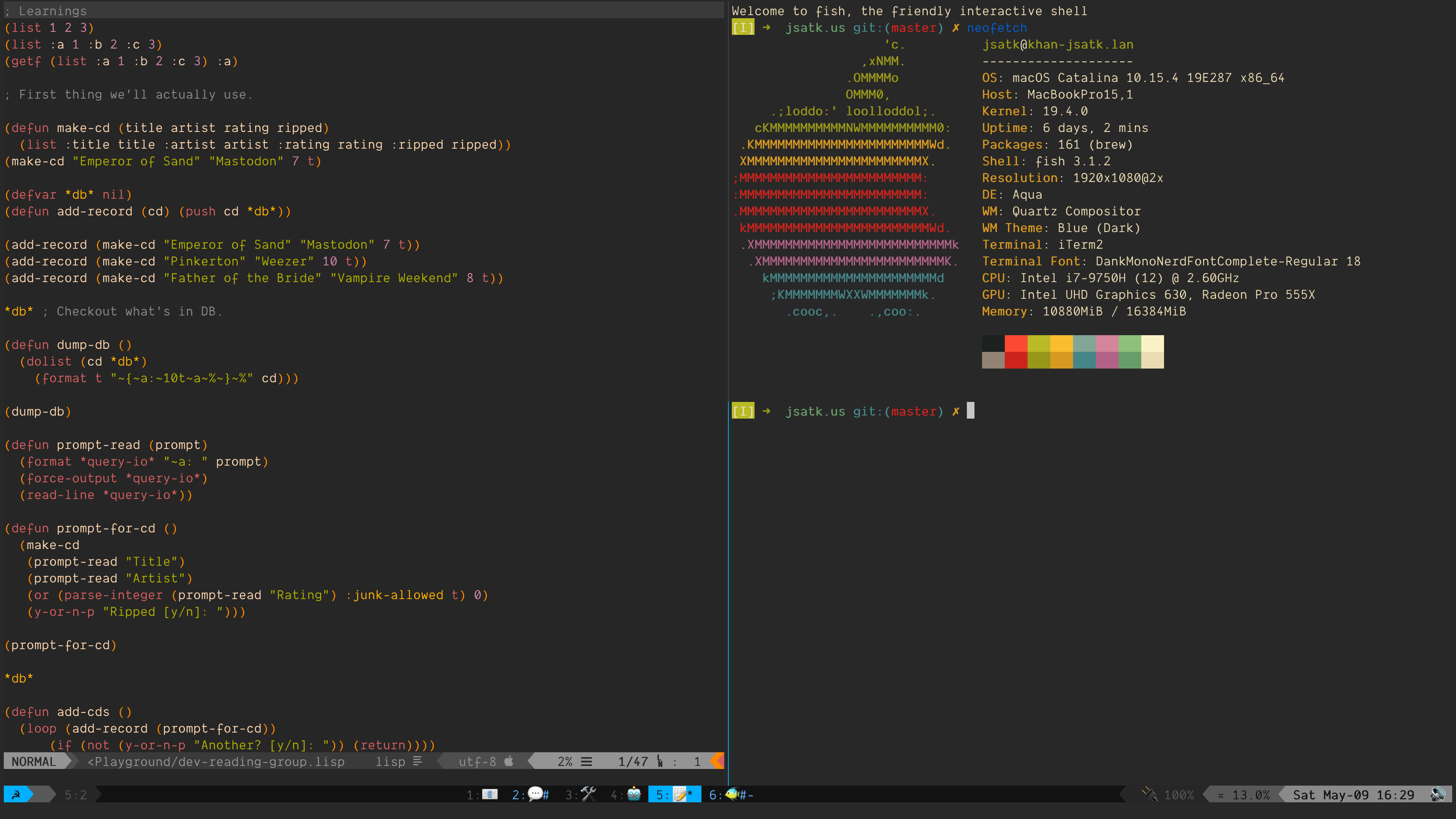 What my terminal usually looks like